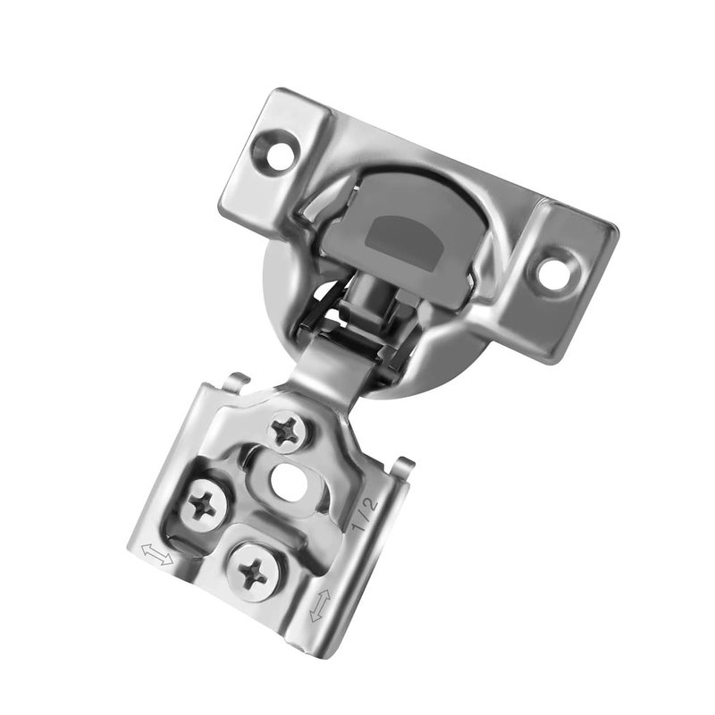 Berta 2-Pack, 1/2 inch Overlay Soft Closing Face Frame Cabinet Hinges, 105 Degree 6-Ways 3-Cam Adjustment Concealed Kitchen Cabinet Door Hinges with Screws (1/2 in. Overlay, 2 Pieces) - Image 1